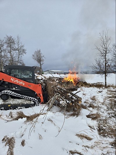 Brush burning